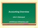 Accounting Overview - slide 1