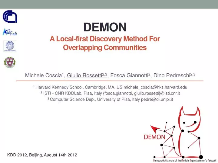 demon a local first discovery method for overlapping communities