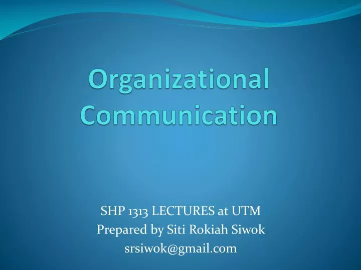 organizational communication