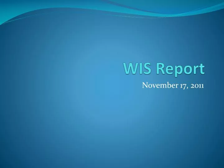 wis report