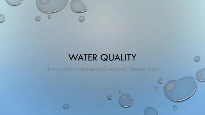 water quality