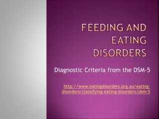 Feeding and eating disorders