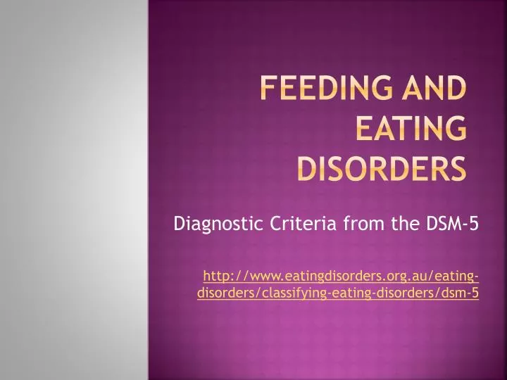 feeding and eating disorders