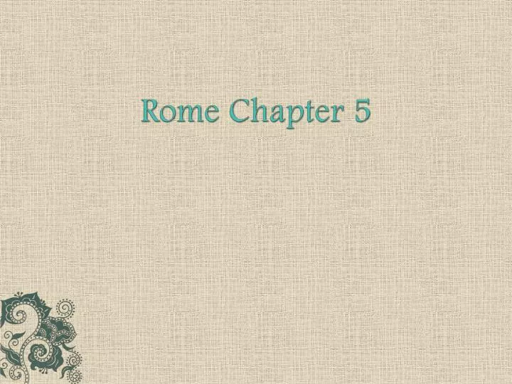 rome chapter 5