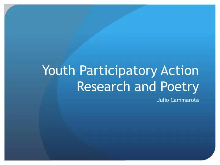 youth participatory action research and poetry