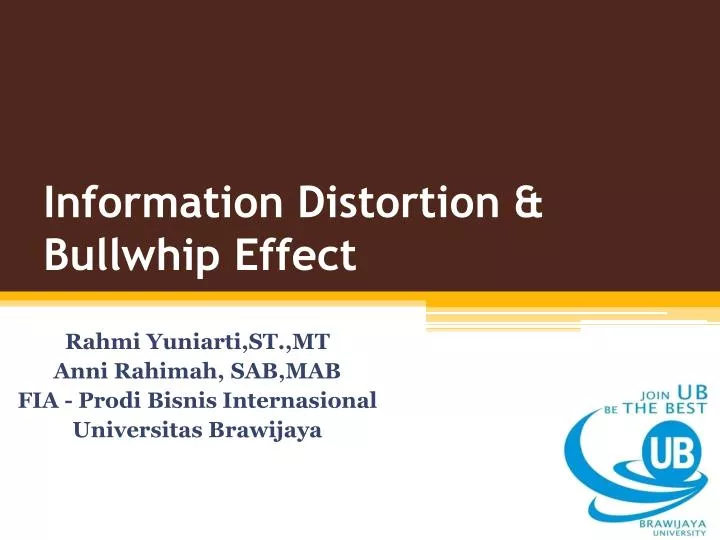 information distortion bullwhip effect