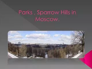 Parks , Sparrow Hills in Moscow.
