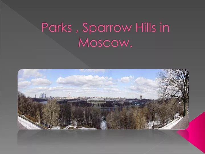 parks sparrow hills in moscow