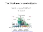The Madden-Julian Oscillation - slide 1