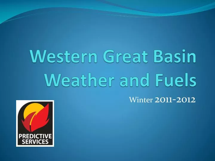 western great basin weather and fuels