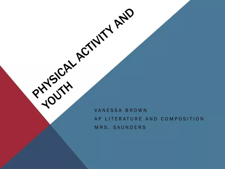 physical activity and youth
