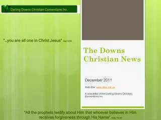 The Downs Christian News