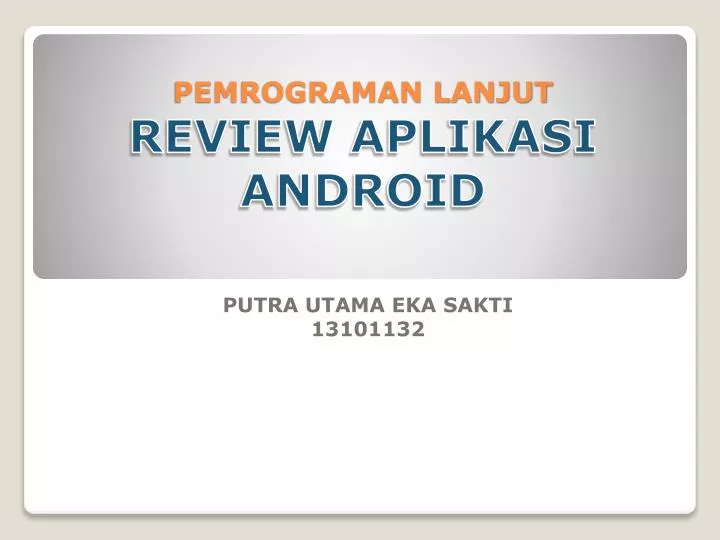 pemrograman lanjut review aplikasi android