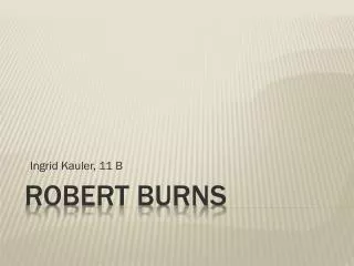 Robert burns