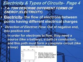 Electricity &amp; Types of Circuits- Page 4