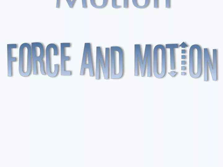 force and motion