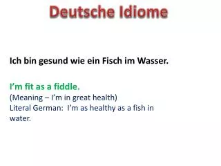Deutsche Idiome