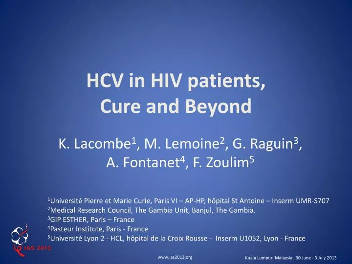 hcv in hiv patients cure and beyond
