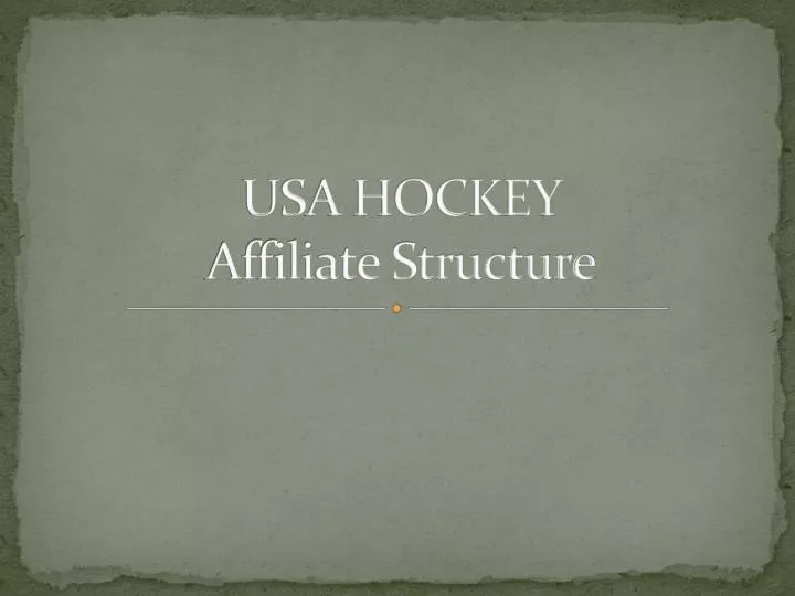 usa hockey affiliate structure