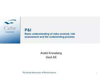 P&amp;I Basic understanding of risks covered, risk assessment and the underwriting process