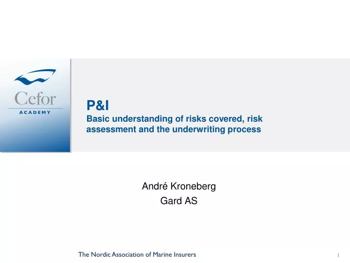 p i basic understanding of risks covered risk assessment and the underwriting process