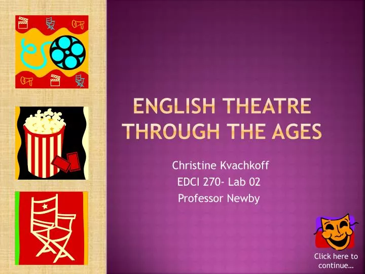 english theatre through the ages