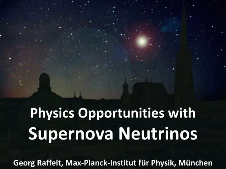 supernova neutrinos