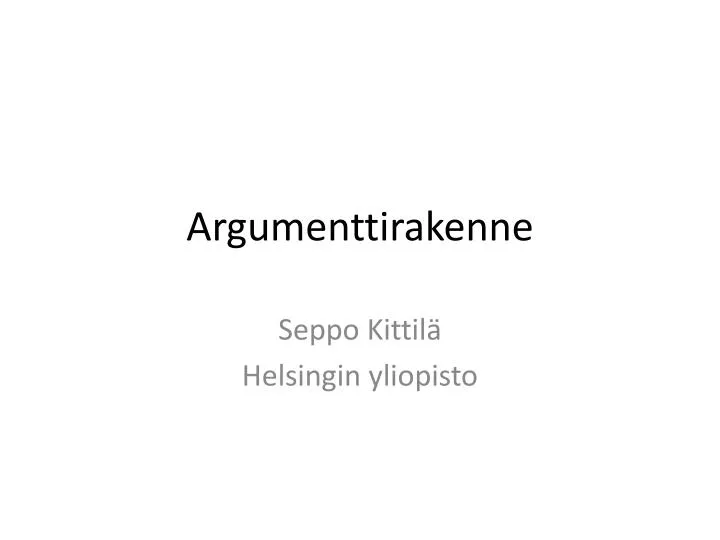 argumenttirakenne