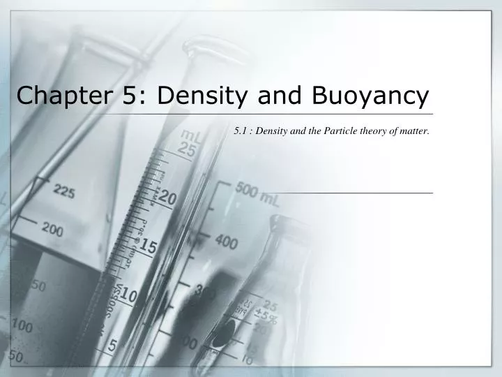 chapter 5 density and buoyancy