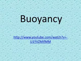 Buoyancy