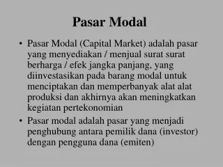 pasar modal