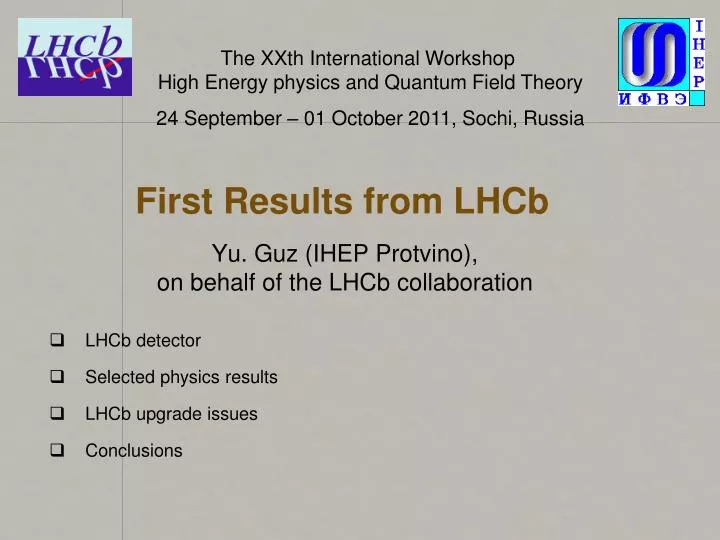 first results from lhcb