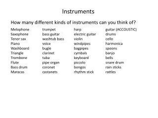 Instruments