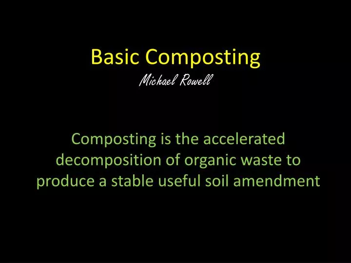 basic composting michael rowell