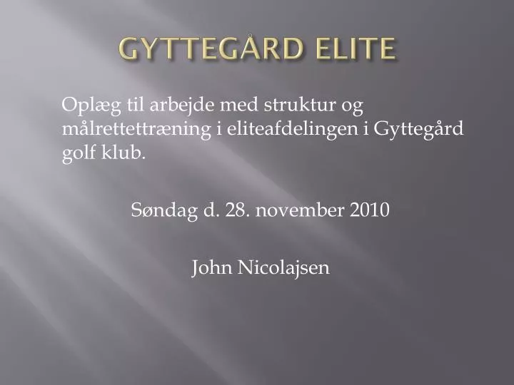 gytteg rd elite