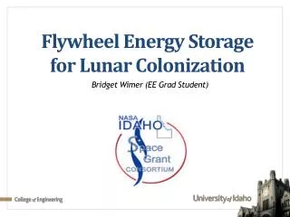 Flywheel Energy Storage for Lunar Colonization