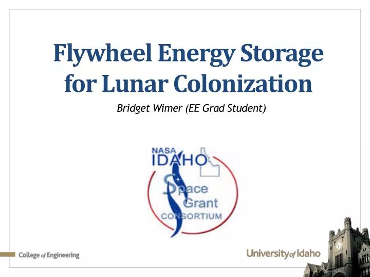 flywheel energy storage for lunar colonization