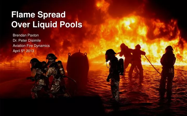 flame spread over liquid pools