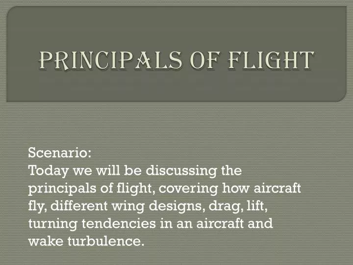 principals o f flight