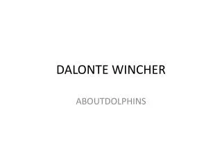DALONTE WINCHER
