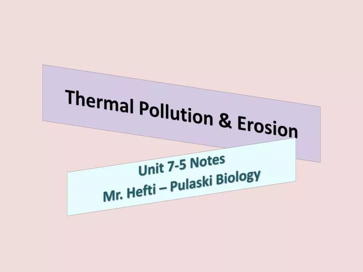 thermal pollution erosion