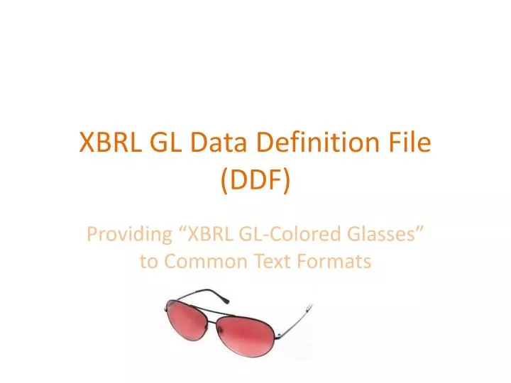 xbrl gl data definition file ddf