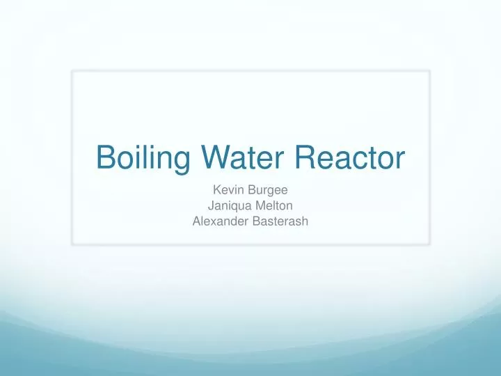 boiling water reactor