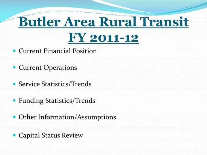butler area rural transit fy 2011 12