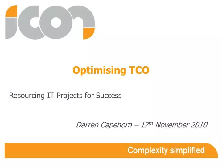 optimising tco