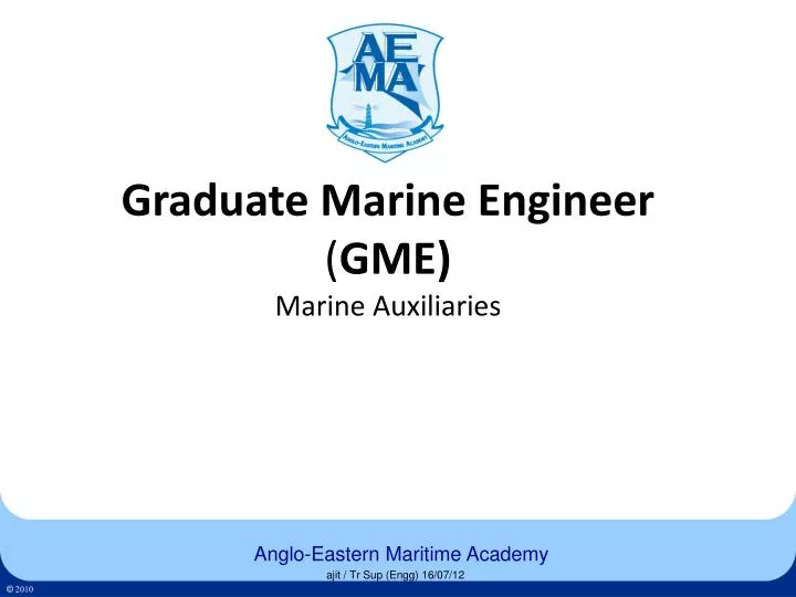 graduate marine engineer gme marine auxiliaries