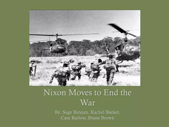 nixon moves to end the war