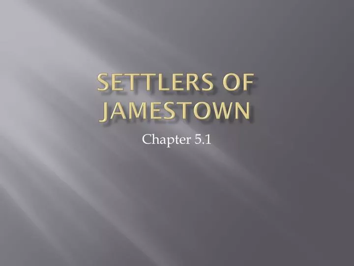 settlers of jamestown
