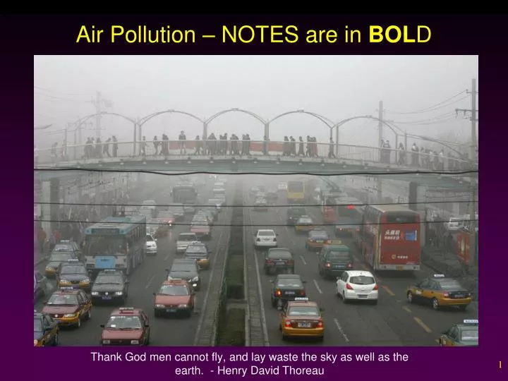 air pollution notes are in bol d