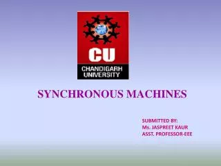SYNCHRONOUS MACHINES